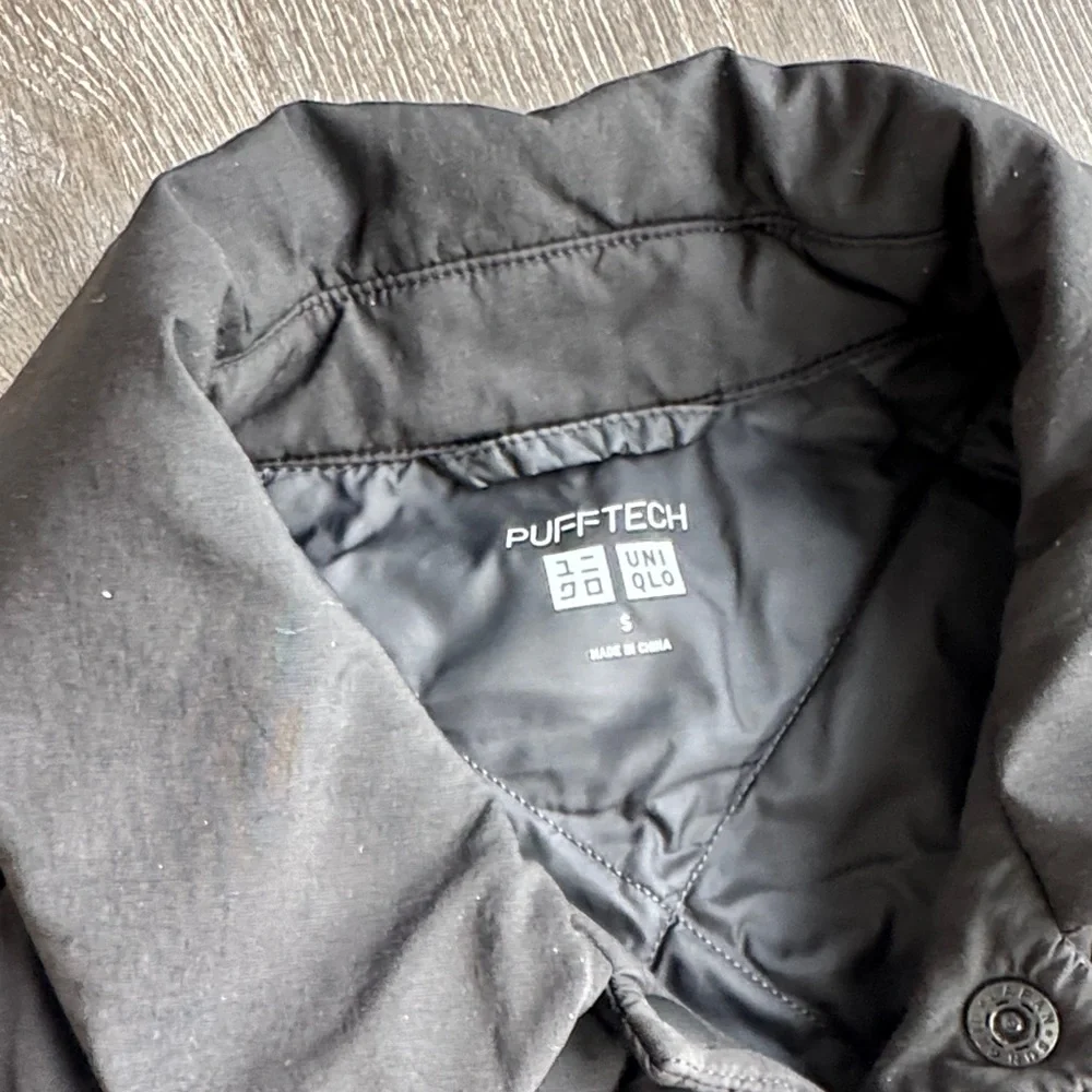 Uniqlo Puff-Tech Black Diamond-Pattern Puffer Jacket